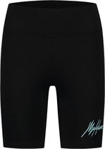 Malelions Women Biker Short - Black/Mint - XS