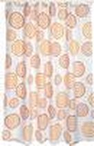 POLYESTER DOUCHEGORDIJN 180X200 CM ORANJE PREM.DOTS