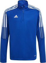 adidas - Tiro 21 Training Top Youth - Voetbalshirt Lange Mouwen - 164 - Blauw