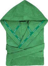 Badjas met capuchon L / XL 360GSM 100% groene katoenen regenboog