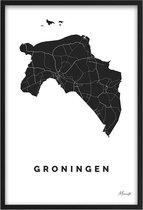 Poster Provincie Groningen A2 - 42 x 59,4 cm (Exclusief Lijst)