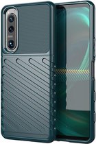 Sony Xperia 5 III Thunder Series Hoesje Back Cover TPU Groen