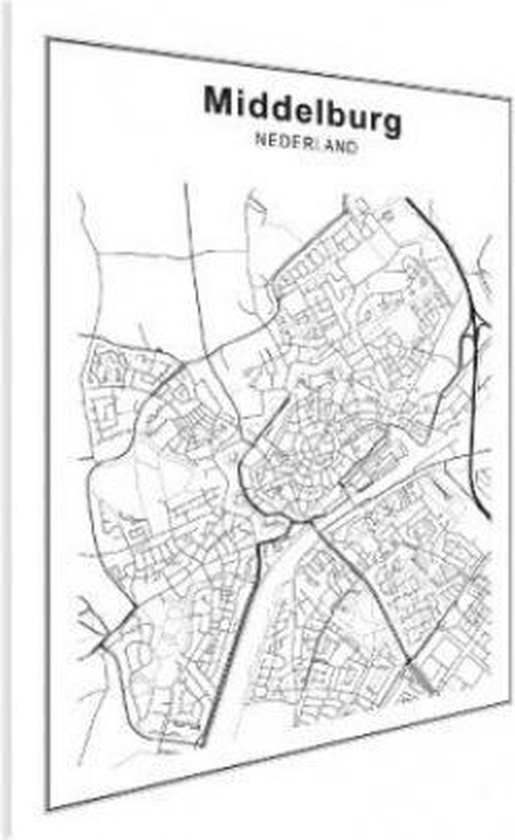Stadskaart Middelburg - Poster 80x60