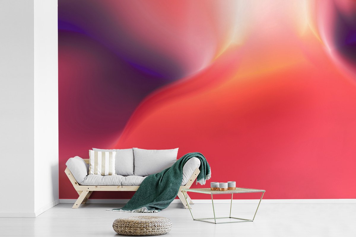 Behang - Fotobehang Abstracte achtergrond met een rode gloed - Breedte 420 cm x hoogte 280 cm