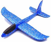 Zweefvliegtuig wegwerp blauw XL | EXTRA GROOT |  speelgoed vliegtuig | vliegtuig kinderen | Buitenspeelgoed vliegtuig | foam vliegtuig