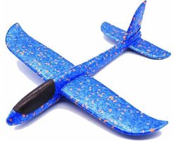 Zweefvliegtuig wegwerp blauw XL | EXTRA GROOT |  speelgoed vliegtuig | vliegtuig kinderen | Buitenspeelgoed vliegtuig | foam vliegtuig