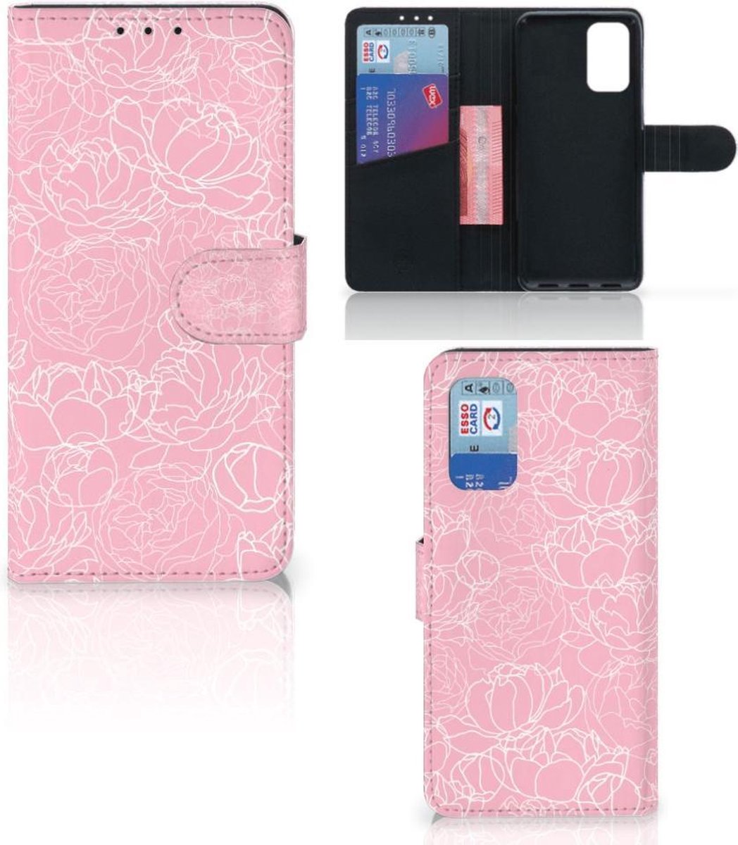 Boekhoesje voor Samsung Galaxy A32 4G Hoesje White Flowers