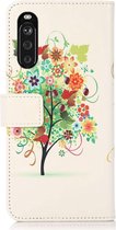 Sony Xperia 10 III Hoesje Portemonnee Book Case met Boom Print