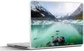 Laptop sticker - 14 inch - Zee - Berg - Nieuw-Zeeland - 32x5x23x5cm - Laptopstickers - Laptop skin - Cover