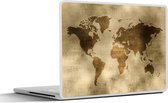 Laptop sticker - 11.6 inch - Wereldkaart - Waterverf - Patronen - 30x21cm - Laptopstickers - Laptop skin - Cover