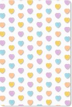 Muismat - Mousepad - Hart - Patroon - Pastel - 18x27 cm - Muismatten