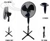 GLB - Ventilator staand zwart - Statiefventilator - Waaier - Zwarte ventilator staand - 40CM diameter