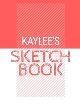 Kaylee's Sketchbook: Personalized red sketchbook with name