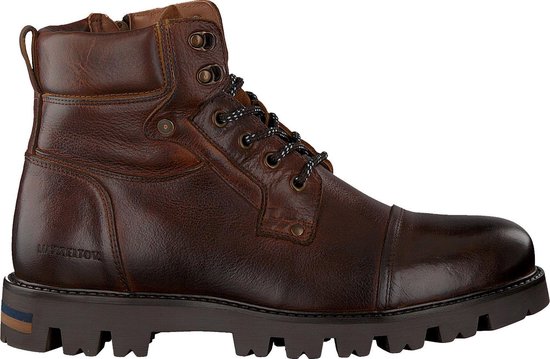 Mazzeltov 9079 Veterboots Laarzen Met Veters Heren Cognac - Schoenen.nl