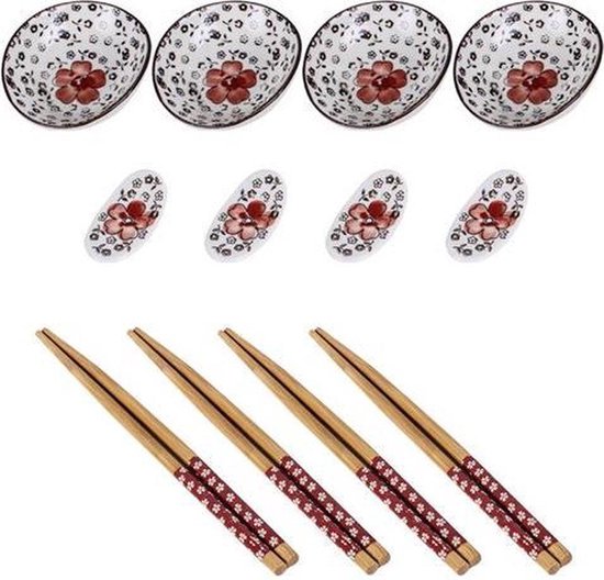 Winkrs Sushi set voor 4 personen Keramiek Japans servies; kommetjes