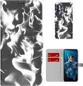 Voor Huawei Honor 20/nova 5T Cloud Fog Pattern Horizontal Flip Leather Case met houder & kaartsleuf & portemonnee (zwart)