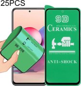 Voor Xiaomi Redmi Note 10S 25 PCS 9D Volledig scherm Volledige lijm keramische film