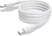 KUULAA KL-X29 3A Type-C / USB-C naar Type-C / USB-C Vloeibare siliconen snellaadgegevenskabel, lengte: 2m (wit)