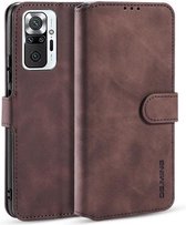 Voor Geschikt voor Xiaomi Redmi Note 10 Pro DG.MING Retro Oil Side Horizontale Flip Leren Case met Houder & Kaartsleuven & Portemonnee (Koffie)