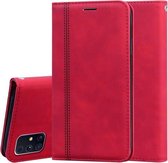 Voor Samsung Galaxy M31s Frosted Business Magnetische Horizontale Flip PU lederen tas met houder & kaartsleuf & lanyard (rood)