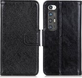 Voor Xiaomi Mi 10S Nappa-textuur Horizontale lederen flip-hoes met houder & kaartsleuven en portemonnee (zwart)