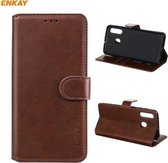 Voor Samsung Galaxy M10s / A20 / A30 ENKAY Hat-Prince ENK-PUC027 Horizontale Flip PU lederen tas met houder & kaartsleuven & portemonnee (bruin)