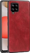 Voor Samsung Galaxy F62 / M62 Crazy Horse getextureerd kalfsleer PU + pc + TPU-hoes (rood)