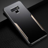 Voor Samsung Galaxy Note9 Blade Series TPU Frame + Titaniumlegering Zandstralen Technologie Backplane + Kleur Aluminiumlegering Decoratieve rand Mobiele telefoon Beschermende schaal (zwart + 