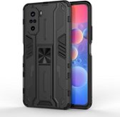 Voor Xiaomi Redmi K40 / K40 Pro Supersonic PC + TPU schokbestendige beschermhoes met houder (zwart)