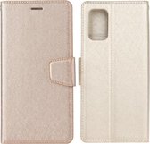 Voor Xiaomi Mi 10T 5G / 10T Pro 5G Zijde Textuur Horizontale Flip Leren Case met Houder & Kaartsleuven & Portemonnee & Fotolijst (Goud)