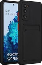 Voor Samsung Galaxy S20 FE kaartsleuf ontwerp schokbestendig TPU beschermhoes (zwart)