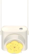 Mini hangende nekventilator USB buiten draagbare luchtbevochtiger geurverspreider koelventilator (wit)