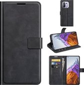Voor Xiaomi Mi 11 Pro 4G / 5G Retro Kalfspatroon Gesp Horizontale Flip Leren Case met Houder & Kaartsleuven & Portemonnee (Zwart)