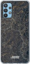 6F hoesje - geschikt voor Samsung Galaxy A32 4G -  Transparant TPU Case - Golden Glitter Marble #ffffff