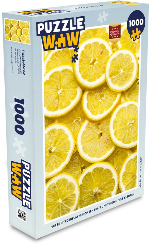 Puzzel Verse citroenplakken op een stapel met gele kleuren - Legpuzzel -  Puzzel 1000... | bol.com