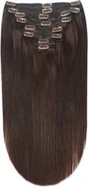 Remy Human Hair extensions straight 16 - bruin 3#