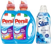 Persil Active Gel Color + Universal & Silan Wasverzachter Voordeel Pakket