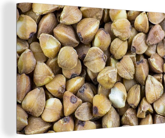 Gros plan de petits grains de sarrasin Toile 90x60 cm - Tirage photo sur toile (Décoration murale salon / chambre)