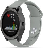 Siliconen Smartwatch bandje - Geschikt voor  Garmin Vivoactive 3 sport band - grijs - Horlogeband / Polsband / Armband