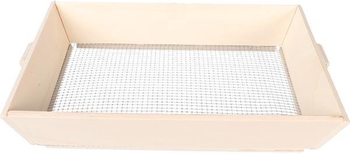 Perel Zeef, rechthoekig, 2 x 32 cm, vierkante mazen 6 x 6 mm, ideaal voor zand, compost, potgrond en stekgrond