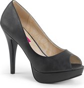 Pleaser Pink Label - CHLOE01 Pumps - Paaldans schoenen - 45 Shoes - Zwart