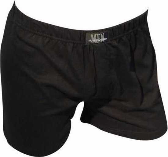 Funderwear-Fun2wear boxershort wijd model, uni - Losse boxershort mannen - 100% katoen - Zwart / XXL