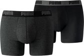 PUMA Basic Boxershort - 2-pack - Donkergrijs - Maat XXL