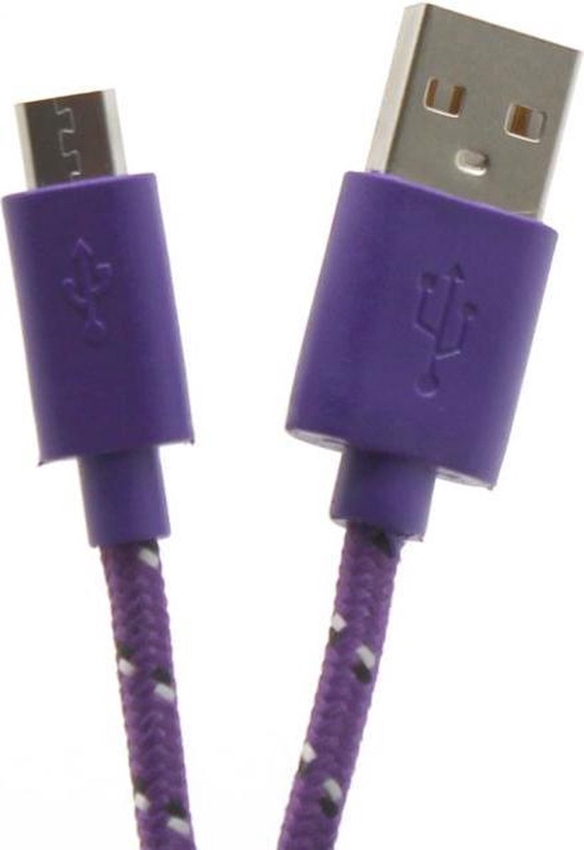 SBOX USB-1031U USB-kabel 1 m USB 2.0 USB A Micro-USB A Paars