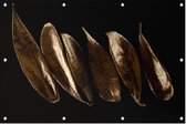Gouden bladeren - Foto op Tuinposter - 225 x 150 cm