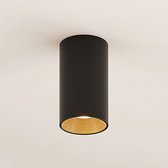 Arcchio - plafondlamp - 1licht - Aluminium - H: 10.5 cm - GU10 - zwart