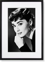 Art for the Home - Print in Frame - Audrey Hepburn - 70x50 cm