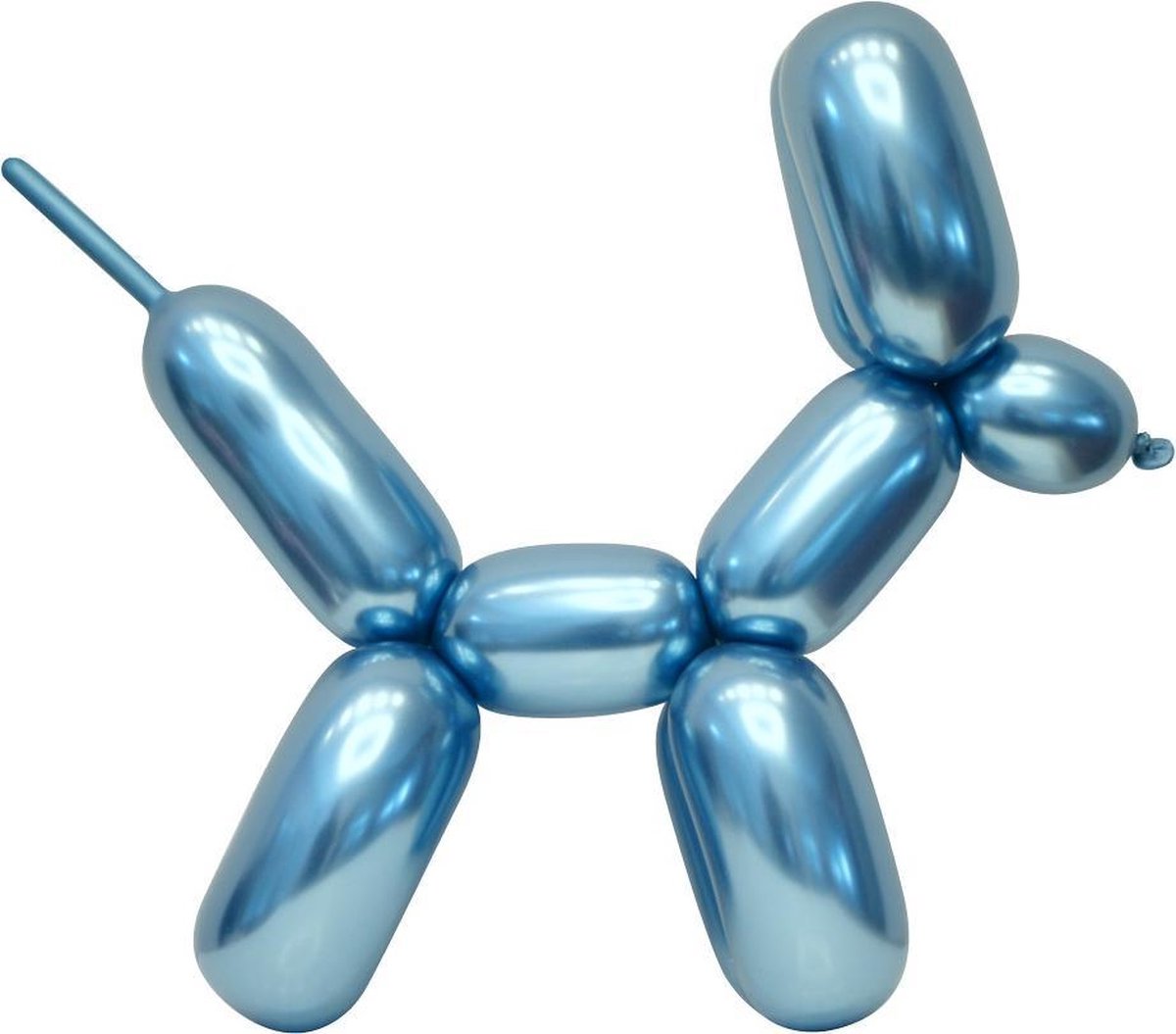 100 Chrome Modelleer Ballonnen blauw.