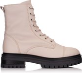 OMNIO leyton combat mid beige leather milled -