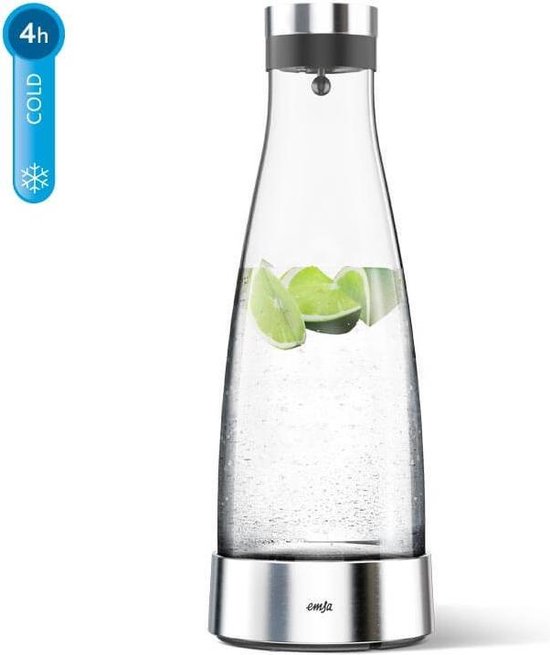 Aanvrager Majestueus huurling Emsa Waterkaraf Glas + Koelstation 1 Liter | bol.com